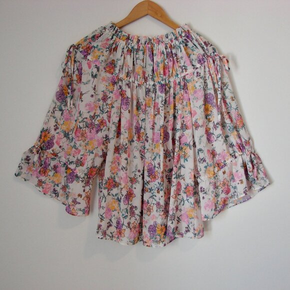 Tularosa Floral Off-Shoulder Mini Dress - White and Pink - Picture 4 of 14